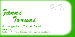 fanni tornai business card